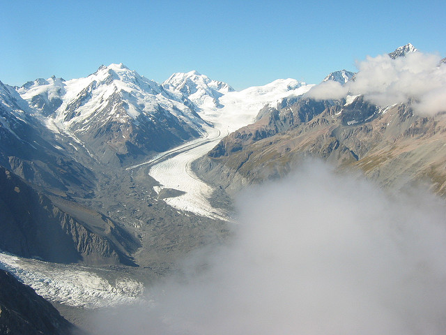 Glacier where we landed with our tiny plane with skis