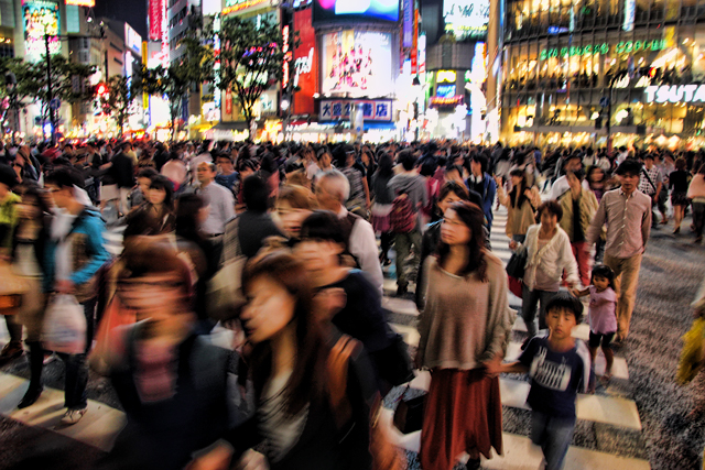 Shibuya Crossing at Rush Hour