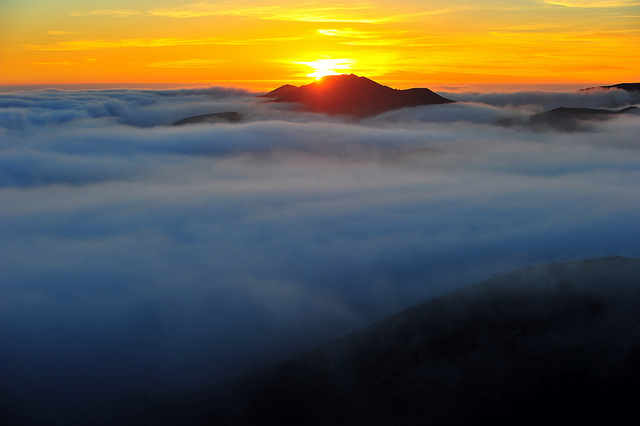 Fog Ocean Sunset