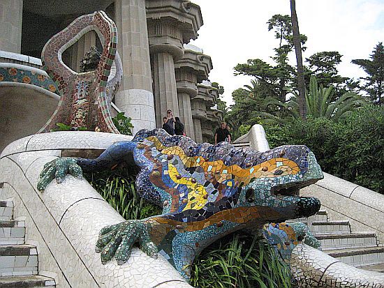 Salamander (or dragon) at the Park Guell's entrance