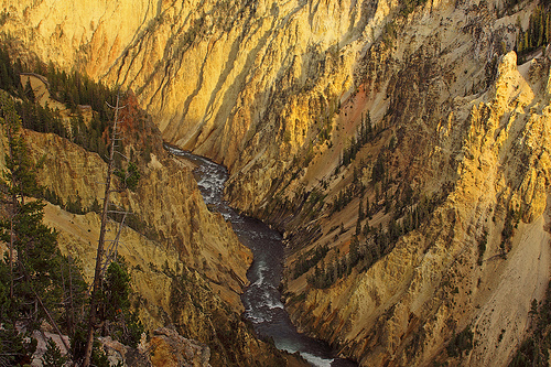 The Grand Canyon of the yellowstone river at Sunset....2 of 2